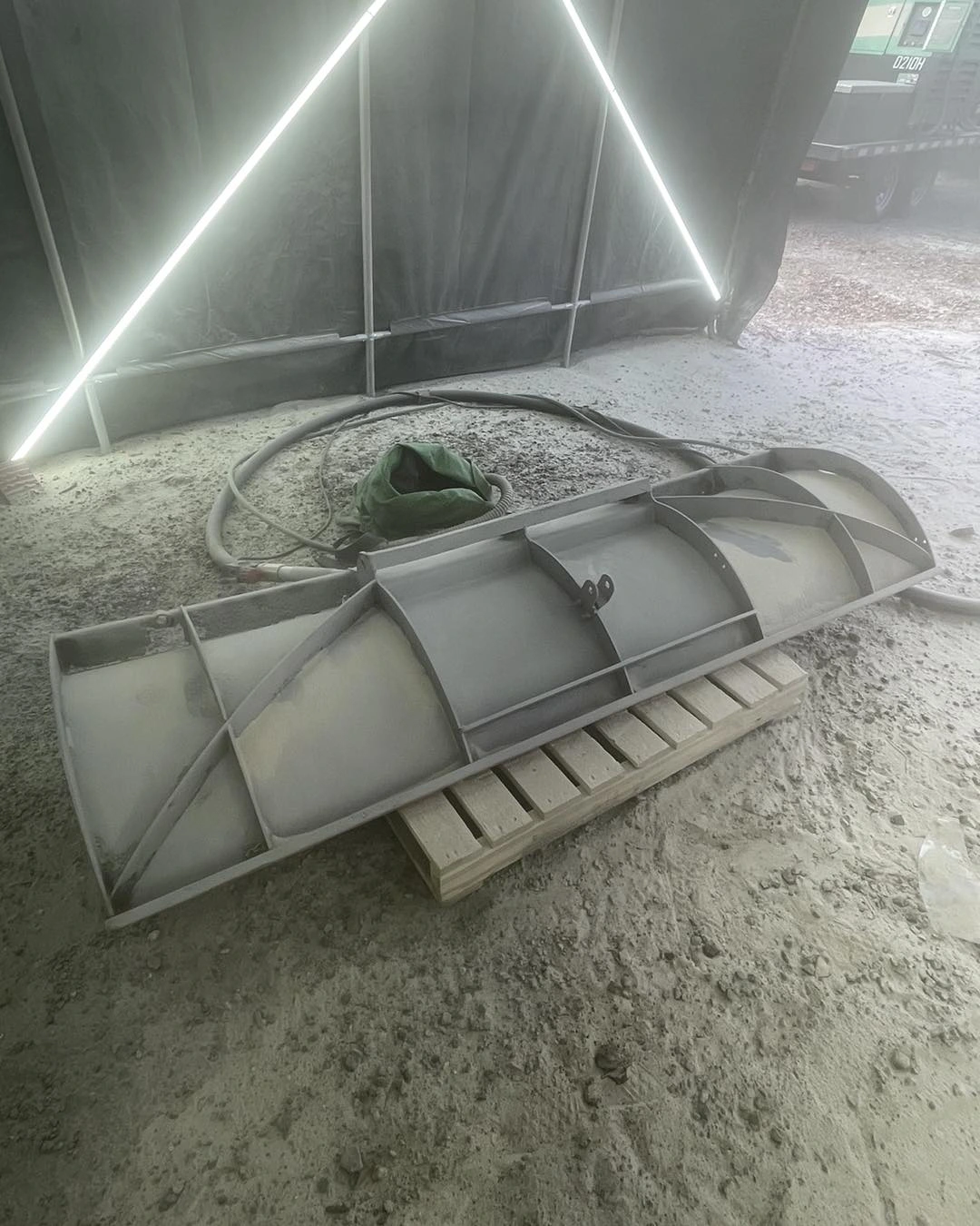 Snowplow blasted 360 rotisserie - After