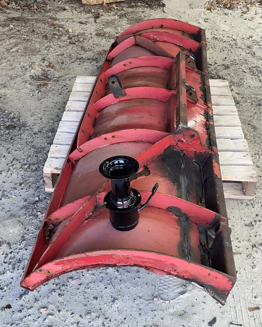 Snowplow blasted 360 rotisserie - Before